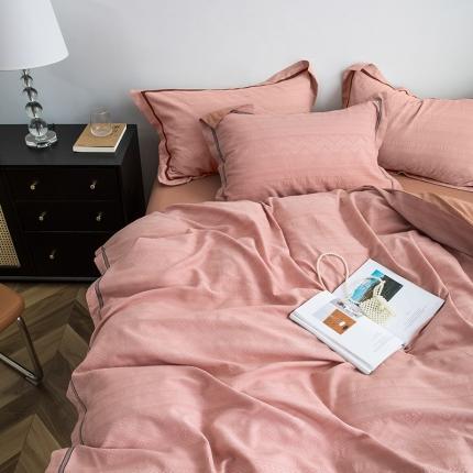 91家纺网 家纺一手货源 找家纺 （总）网客家纺 2024新款全棉华夫格宽边四件套