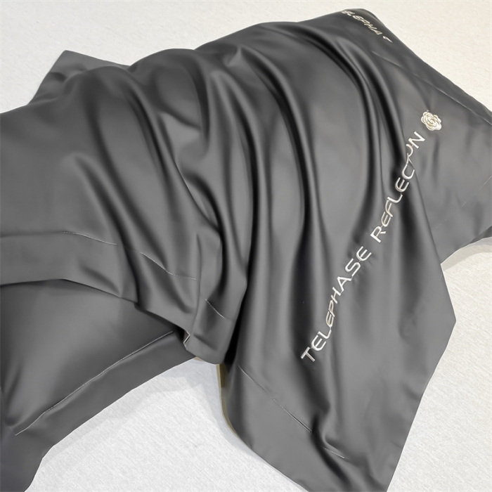 91家纺网 家纺一手货源 找家纺 蓝巢家纺 2022新款100支长绒棉单枕套 山茶花-高级灰