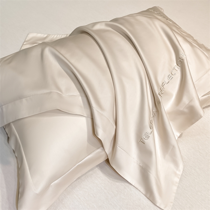 91家纺网 家纺一手货源 找家纺 蓝巢家纺 2022新款100支长绒棉单枕套 山茶花-奶昔白