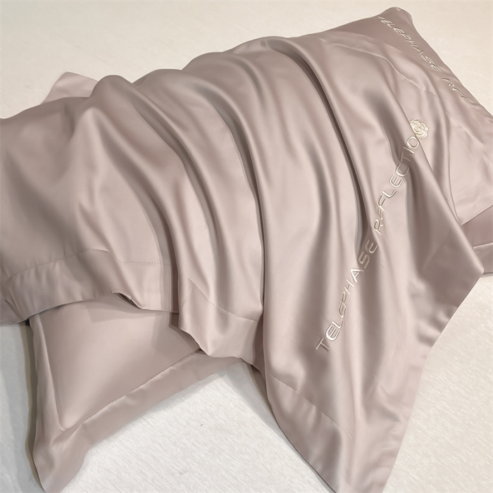 91家纺网 家纺一手货源 找家纺 蓝巢家纺 2022新款100支长绒棉单枕套 山茶花-香叶粉