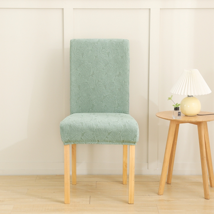 91家纺网 家纺一手货源 找家纺 千彤沙发垫 2022新款小树叶提花椅子套 豆绿