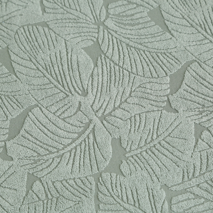 91家纺网 家纺一手货源 找家纺 千彤沙发垫 2022新款小树叶提花椅子套 豆绿