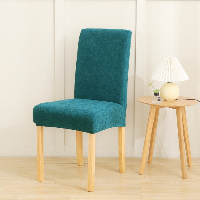 91家纺网 家纺一手货源 找家纺 千彤沙发垫 2022新款小树叶提花椅子套 孔雀蓝