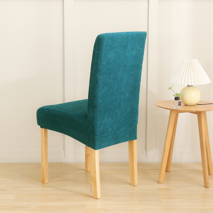 91家纺网 家纺一手货源 找家纺 千彤沙发垫 2022新款小树叶提花椅子套 孔雀蓝