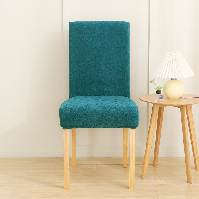 91家纺网 家纺一手货源 找家纺 千彤沙发垫 2022新款小树叶提花椅子套 孔雀蓝