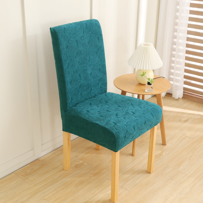 91家纺网 家纺一手货源 找家纺 千彤沙发垫 2022新款小树叶提花椅子套 孔雀蓝