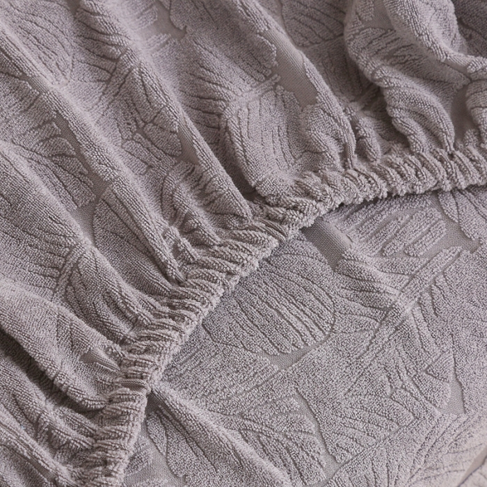 91家纺网 家纺一手货源 找家纺 千彤沙发垫 2022新款小树叶提花椅子套 浅灰