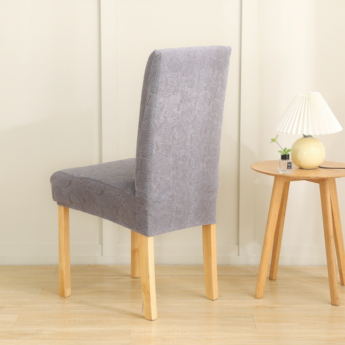 91家纺网 家纺一手货源 找家纺 千彤沙发垫 2022新款小树叶提花椅子套 浅灰