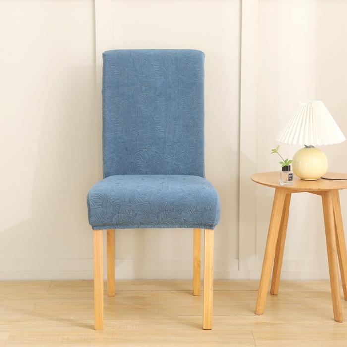 91家纺网 家纺一手货源 找家纺 千彤沙发垫 2022新款小树叶提花椅子套 水蓝