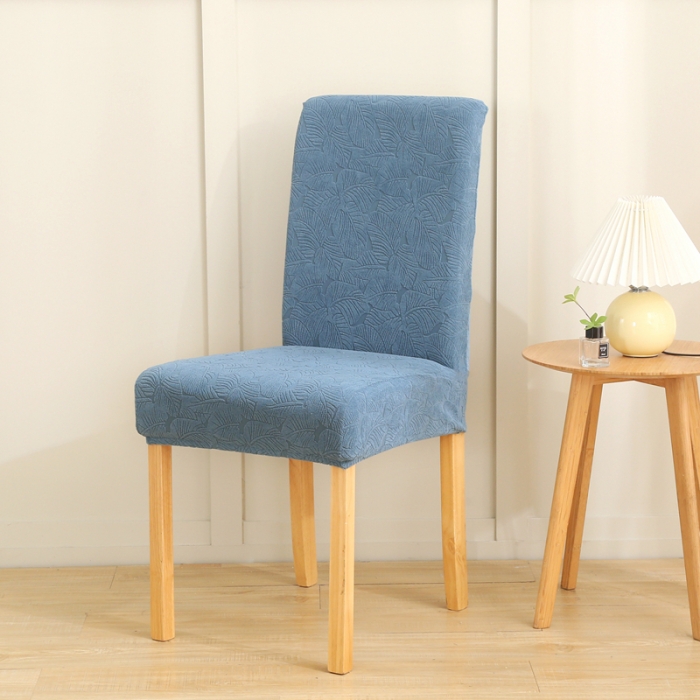 91家纺网 家纺一手货源 找家纺 千彤沙发垫 2022新款小树叶提花椅子套 水蓝