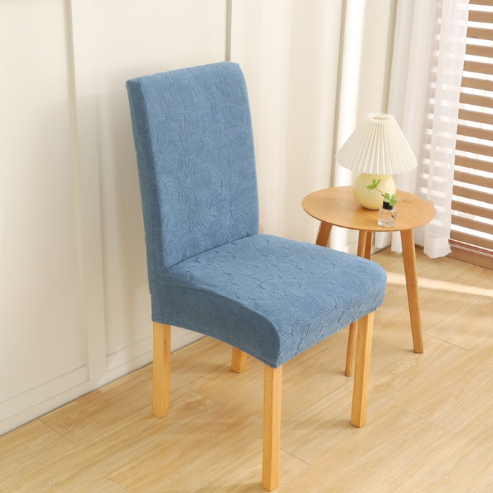 91家纺网 家纺一手货源 找家纺 千彤沙发垫 2022新款小树叶提花椅子套 水蓝