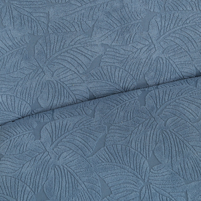 91家纺网 家纺一手货源 找家纺 千彤沙发垫 2022新款小树叶提花椅子套 水蓝