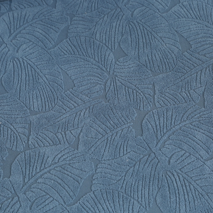 91家纺网 家纺一手货源 找家纺 千彤沙发垫 2022新款小树叶提花椅子套 水蓝