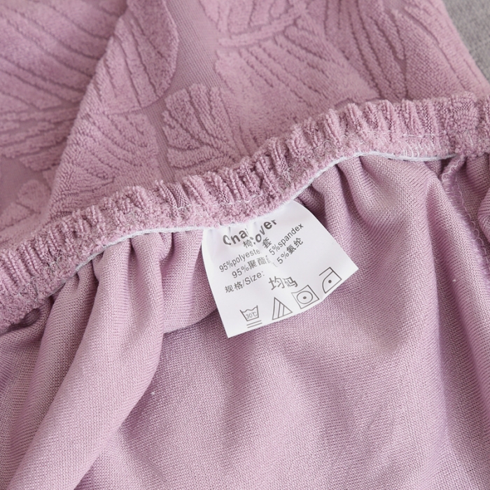 91家纺网 家纺一手货源 找家纺 千彤沙发垫 2022新款小树叶提花椅子套 紫色