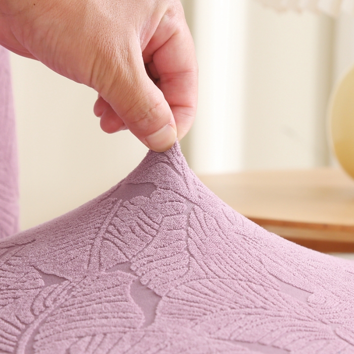 91家纺网 家纺一手货源 找家纺 千彤沙发垫 2022新款小树叶提花椅子套 紫色