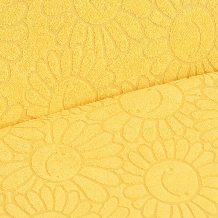 91家纺网 家纺一手货源 找家纺 千彤沙发垫 2022新款太阳花提花椅子套 亮黄