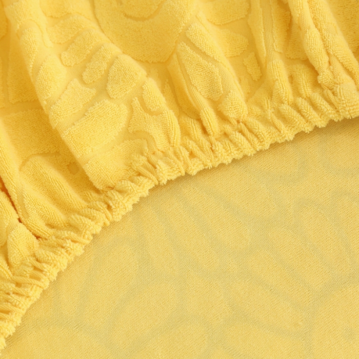 91家纺网 家纺一手货源 找家纺 千彤沙发垫 2022新款太阳花提花椅子套 亮黄