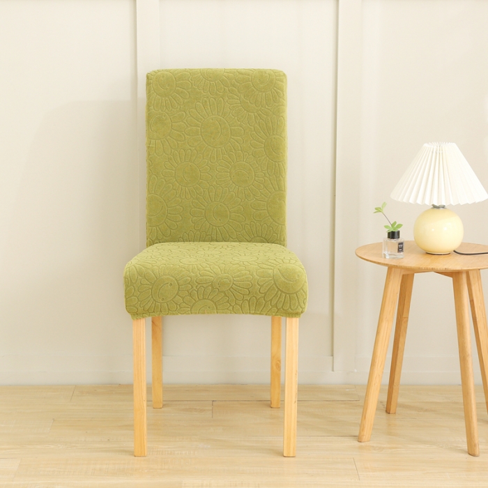 91家纺网 家纺一手货源 找家纺 千彤沙发垫 2022新款太阳花提花椅子套 亮绿