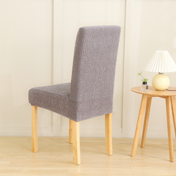 91家纺网 家纺一手货源 找家纺 千彤沙发垫 2022新款太阳花提花椅子套 浅灰