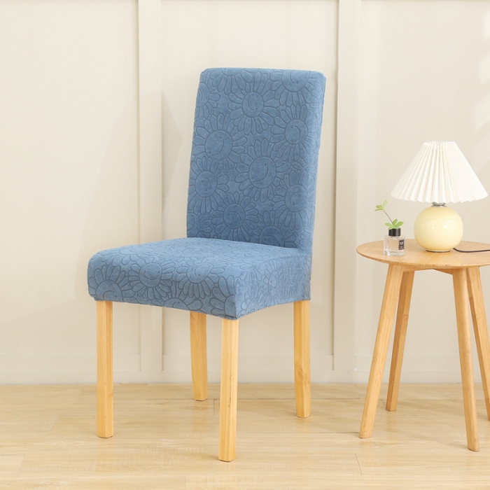 91家纺网 家纺一手货源 找家纺 千彤沙发垫 2022新款太阳花提花椅子套 水蓝