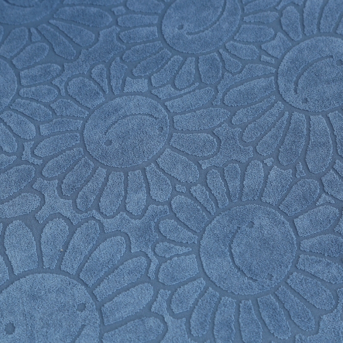 91家纺网 家纺一手货源 找家纺 千彤沙发垫 2022新款太阳花提花椅子套 水蓝