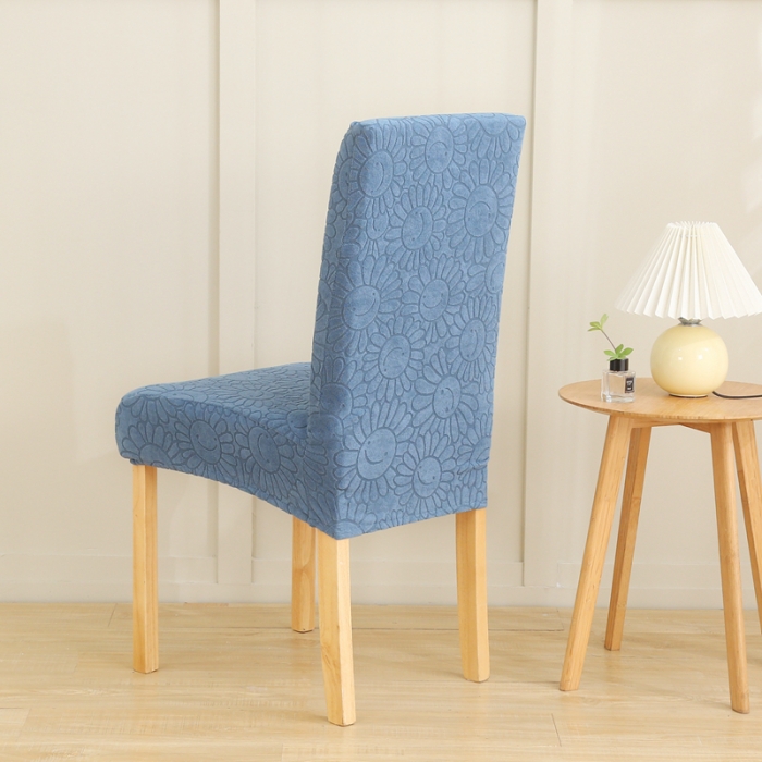 91家纺网 家纺一手货源 找家纺 千彤沙发垫 2022新款太阳花提花椅子套 水蓝