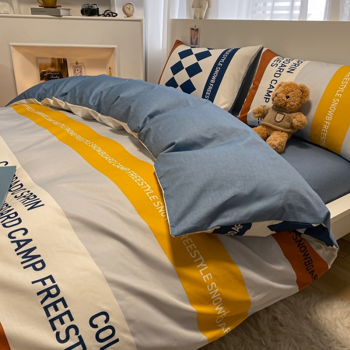 91家纺网 家纺一手货源 找家纺 吉象 2022新款全棉活性印花四件套-北欧风系列 马里奥