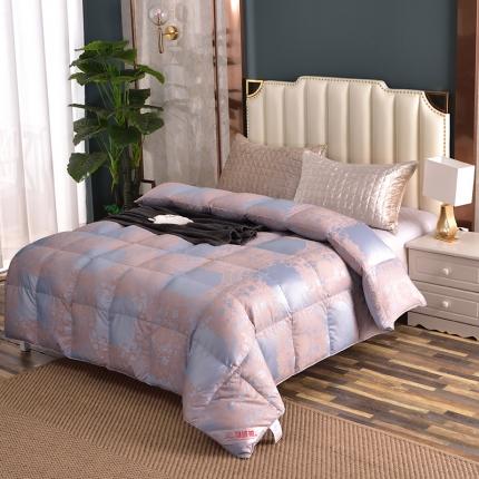 91家纺网 家纺一手货源 找家纺 （总）锦瑞羽绒 2022新款彩棉提花双层羽绒被