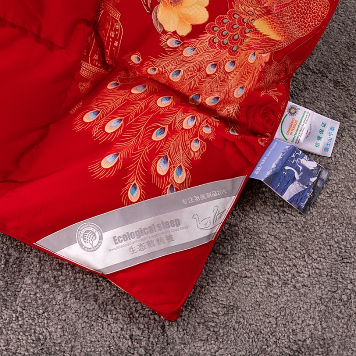 91家纺网 家纺一手货源 找家纺 （总）锦瑞羽绒 2024新款全棉婚庆印花羽绒被