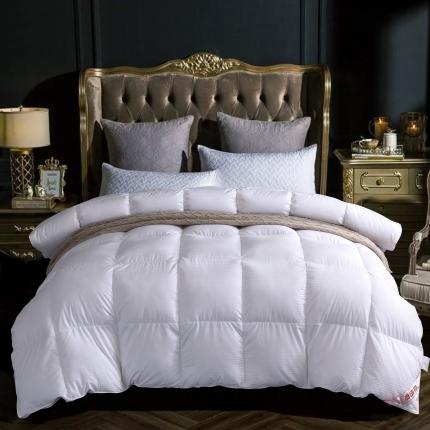 91家纺网 家纺一手货源 找家纺 （总）锦瑞羽绒 2024新款100支条纹提花单层立体羽绒被