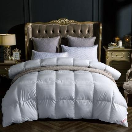 91家纺网 家纺一手货源 找家纺 （总）锦瑞羽绒 2024新款100支条纹提花单层立体羽绒被