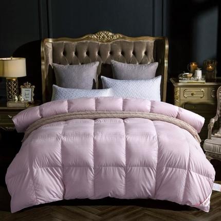 91家纺网 家纺一手货源 找家纺 （总）锦瑞羽绒 2024新款100支条纹提花单层立体羽绒被