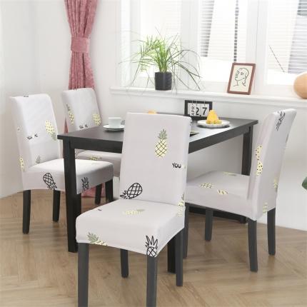 91家纺网 家纺一手货源 找家纺 逐日沙发套 2023新款牛奶丝印花椅套 小菠萝