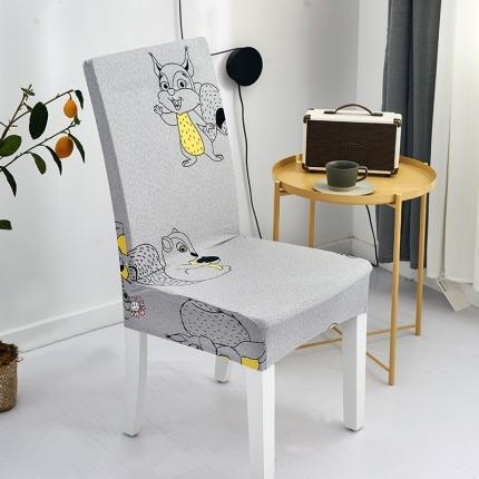 91家纺网 家纺一手货源 找家纺 逐日沙发套 2023新款牛奶丝印花椅套 小松鼠