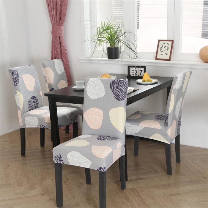 91家纺网 家纺一手货源 找家纺 逐日沙发套 2023新款牛奶丝印花椅套 桃心叶子