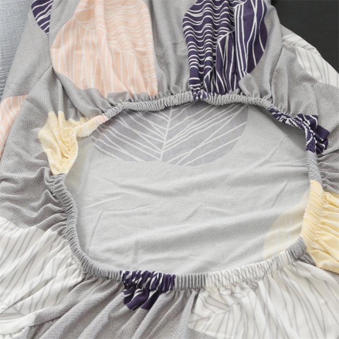 91家纺网 家纺一手货源 找家纺 逐日沙发套 2023新款牛奶丝印花椅套 桃心叶子