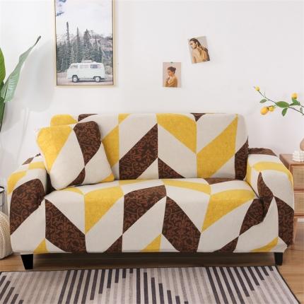 91家纺网 家纺一手货源 找家纺 逐日沙发套 2023新款牛奶丝印花沙发套 雅致格