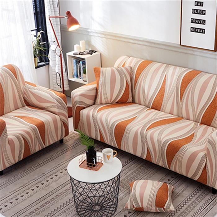 91家纺网 家纺一手货源 找家纺 逐日沙发套 2023新款牛奶丝印花沙发套 书香