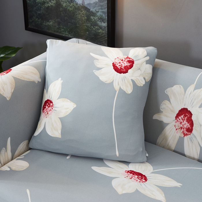 91家纺网 家纺一手货源 找家纺 逐日沙发套 2023新款牛奶丝印花沙发套 晚秋