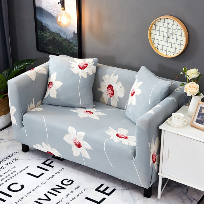 91家纺网 家纺一手货源 找家纺 逐日沙发套 2023新款牛奶丝印花沙发套 晚秋