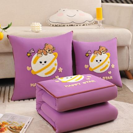 91家纺网 家纺一手货源 找家纺 （总）宝马家纺 2022新款逃离地球毛巾绣抱枕被四季款