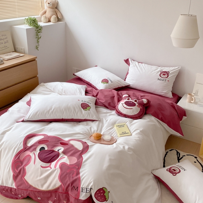 91家纺网 家纺一手货源 找家纺 （总）朗莎 2022新款全棉水洗棉迪士尼系列四件套