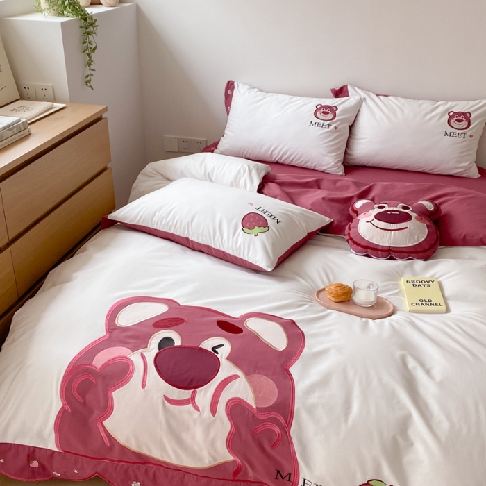 91家纺网 家纺一手货源 找家纺 （总）朗莎 2022新款全棉水洗棉迪士尼系列四件套