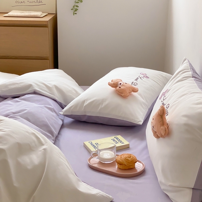 91家纺网 家纺一手货源 找家纺 朗莎 2022新款全棉水洗棉迪士尼系列四件套 露露