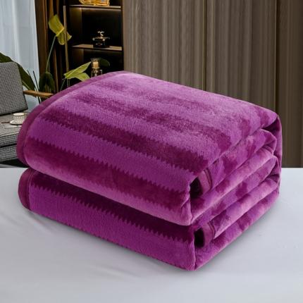 2025爆款400克加厚加大升级雪狐绒毛毯毯子秋冬盖毯床单 深紫