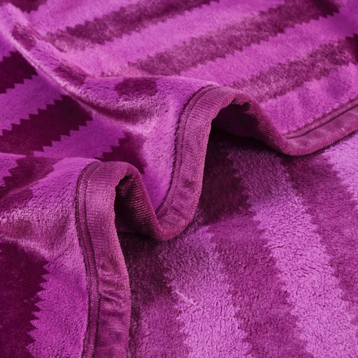 91家纺网 家纺一手货源 找家纺 2025爆款400克加厚加大升级雪狐绒毛毯毯子秋冬盖毯床单 深紫