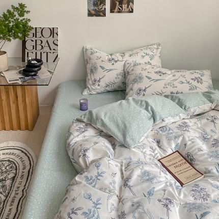 91家纺网 家纺一手货源 找家纺 （总）雅居纺 2022新款全棉13070印花小清新四件套