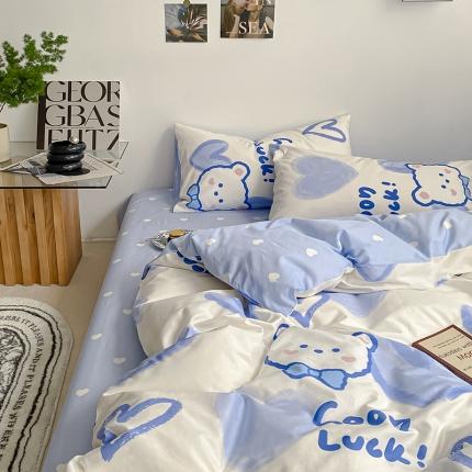 91家纺网 家纺一手货源 找家纺 （总）雅居纺 2022新款全棉13070印花小清新四件套