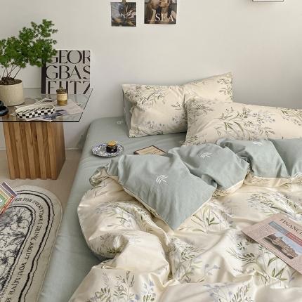 （总）雅居纺 2022新款全棉13070印花小清新四件套