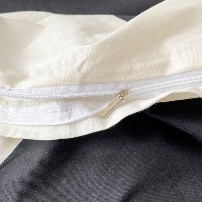 91家纺网 家纺一手货源 找家纺 梦家居 2022新款小清新系列全棉四件套 黑白波纹